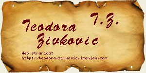Teodora Živković vizit kartica